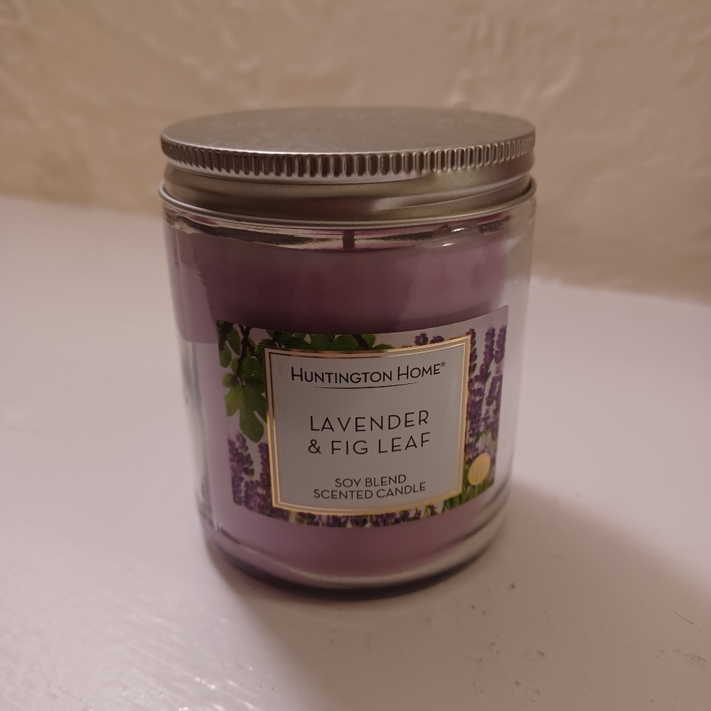 Huntington Home Lavender & Fig Leaf Soy Blend Scented Candle 💜